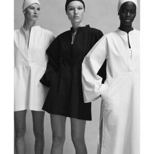 Bondi Born EZE Cotton Silk Mini A Line Tunic Dress Size Medium